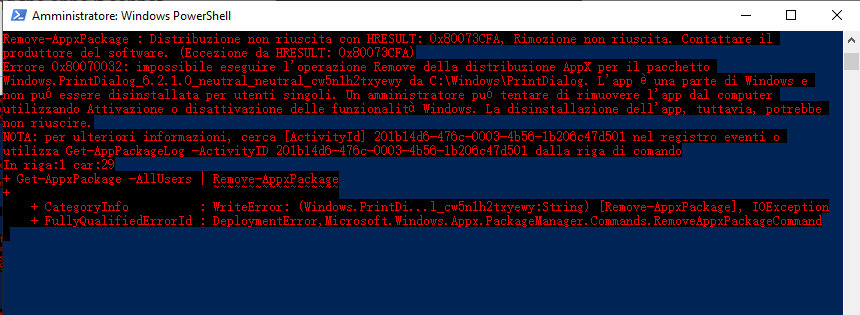 Windows 10 con Powershell