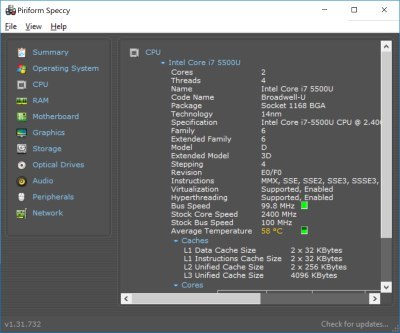 temperatura della CPU del tuo Laptop