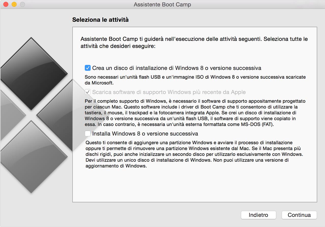 Installare Windows 10 sul Mac 