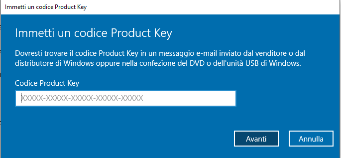 Windows 10 senza attivazione