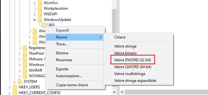 Aggiornamenti automatici su Windows 10