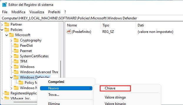 Disabilitare Windows Defender in modo permanente 