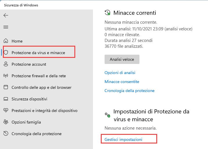 Sicurezza di Windows