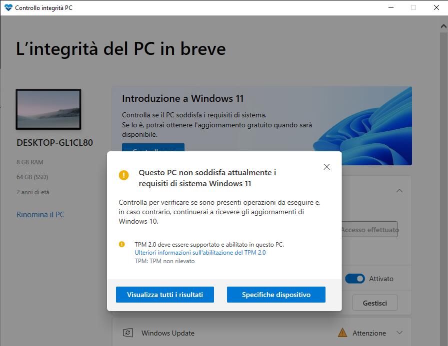 Come Vedere se il PC è Compatibile con Windows 11?