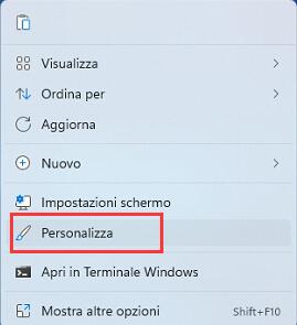Cambiare lo sfondo su Windows 11